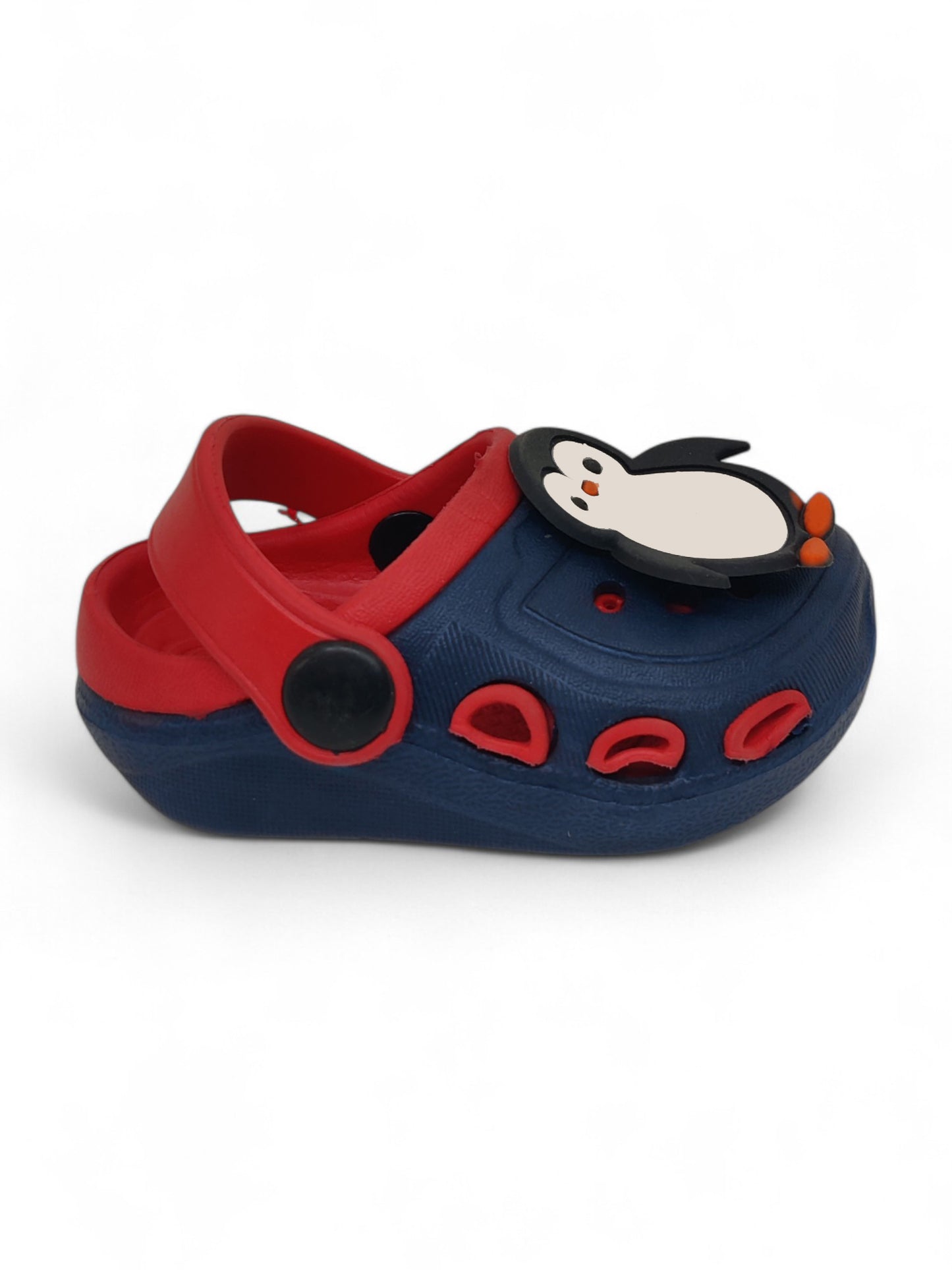 Penquin Applique Anti-Slip Clogs - Navy Blue