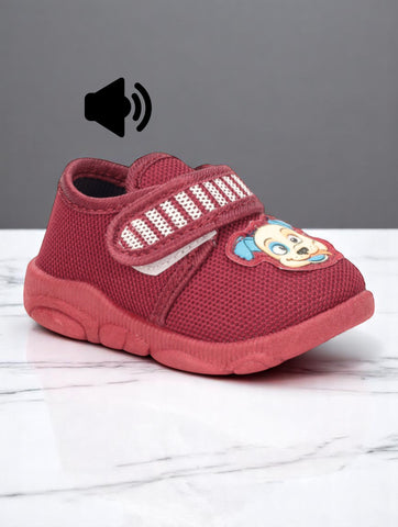 Coolz Musical Chu Chu Shoes With Velcro Closing - Maroon