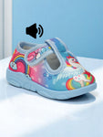 Musical Chu Chu Sandals With Velcro Closing - Blue