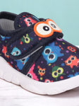 Musical Chu Chu Shoes With Velcro Closing - Navy Blue