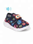 Musical Chu Chu Shoes With Velcro Closing - Navy Blue