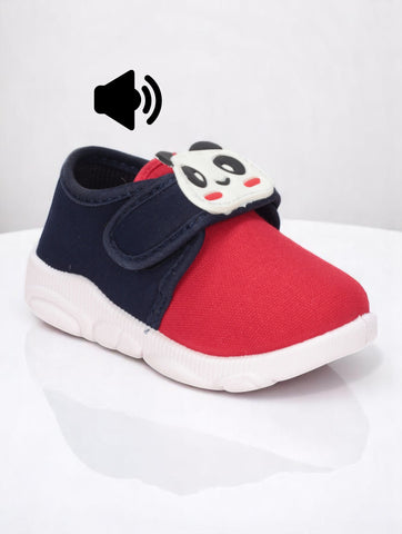 Musical Chu Chu Shoes With Velcro Closing - Red