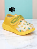 Musical Chu Chu Shoes With Velcro Closing - Mustard