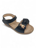 Sandal with Applique Detail - Black