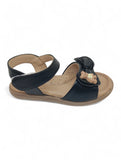 Sandal with Applique Detail - Black