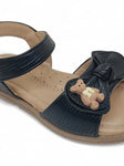 Sandal with Applique Detail - Black