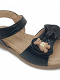 Sandal with Applique Detail - Black