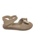 Sandal with Applique Detail - Brown