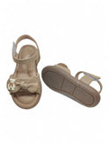 Sandal with Applique Detail - Brown