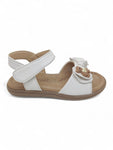Sandal with Applique Detail - White