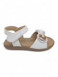 Sandal with Applique Detail - White