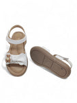 Sandal with Applique Detail - White