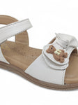 Sandal with Applique Detail - White