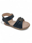 Sandal with Applique Detail - Black