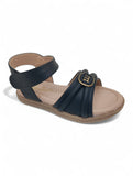 Sandal with Applique Detail - Black