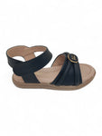 Sandal with Applique Detail - Black