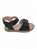 Sandal with Applique Detail - Black