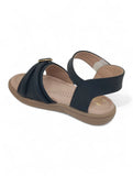 Sandal with Applique Detail - Black