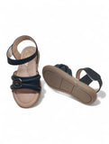 Sandal with Applique Detail - Black