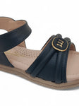 Sandal with Applique Detail - Black