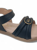 Sandal with Applique Detail - Black