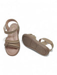 Sandal with Applique Detail - Brown