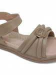 Sandal with Applique Detail - Brown