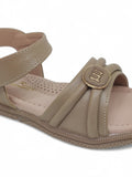 Sandal with Applique Detail - Brown