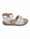 Sandal with Applique Detail - White