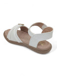 Sandal with Applique Detail - White