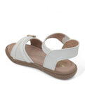 Sandal with Applique Detail - White