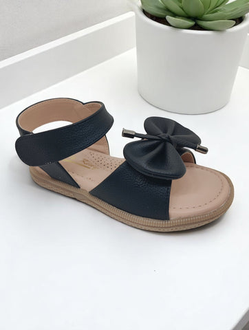 Sandal with Applique Detail - Black