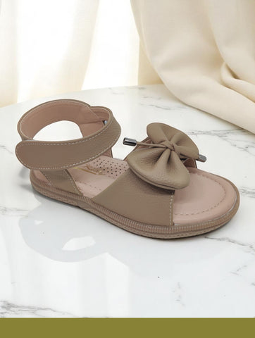Sandal with Applique Detail - Brown