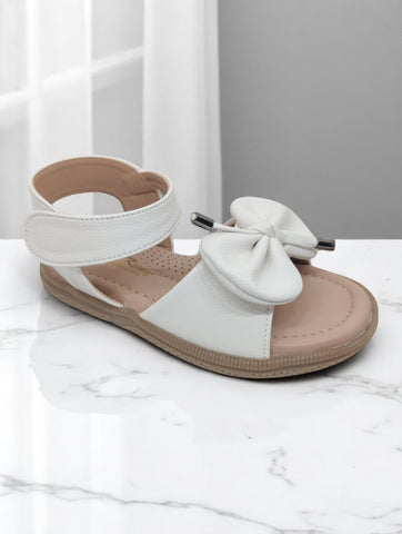 Sandal with Applique Detail - White