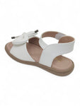 Sandal with Applique Detail - White