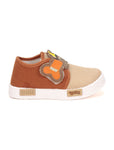 Casual Shoes With Velcro Closing - Brown