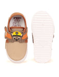 Casual Shoes With Velcro Closing - Brown