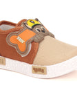 Casual Shoes With Velcro Closing - Brown