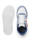 Ankle High Casual Shoes With Laces - Blue