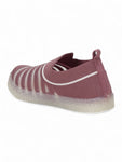 Slip On Casual Shoes With LED Light - Mauve