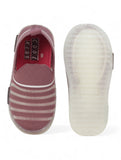 Slip On Casual Shoes With LED Light - Mauve