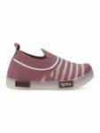 Slip On Casual Shoes With LED Light - Mauve