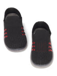 Casual Slip On Shoes With Led Light - Black