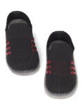 Casual Slip On Shoes With Led Light - Black