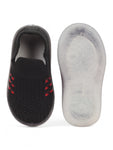 Casual Slip On Shoes With Led Light - Black