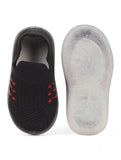 Casual Slip On Shoes With Led Light - Black