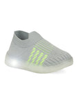 Casual Slip On Shoes With Led Light - Grey