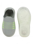 Casual Slip On Shoes With Led Light - Grey