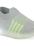 Casual Slip On Shoes With Led Light - Grey
