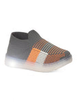 Casual Slip On Shoes With Led Light - Grey